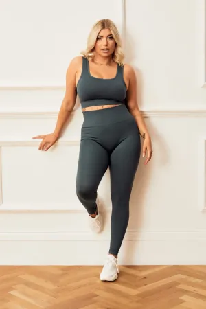 Ultimate High Waisted Seamless Leggings - Teal Blue
