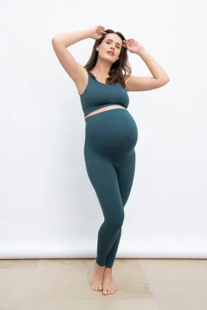 Ultimate Seamless Maternity Leggings - Teal Blue