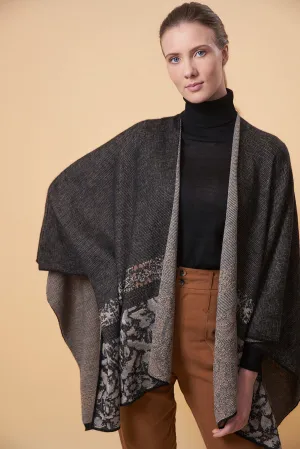 Ultrachic Poncho Baby Alpaca Color Black