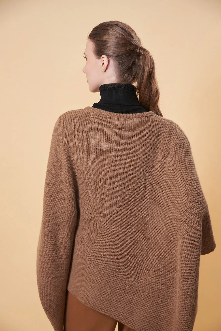 Under Poncho Baby Alpaca Color Camel
