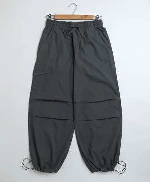 Unisex Dark Grey Cotton Poplin Cargo Pants