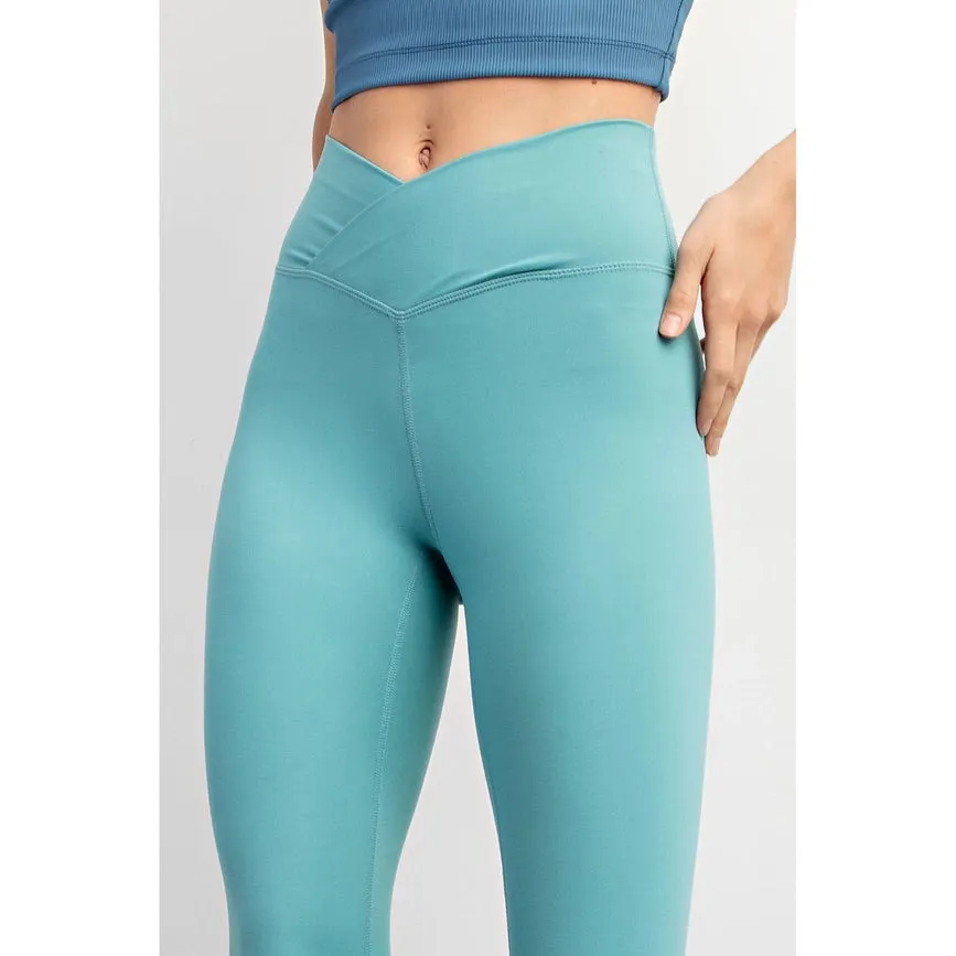 V Waist Full Length Leggings Tidal Wave