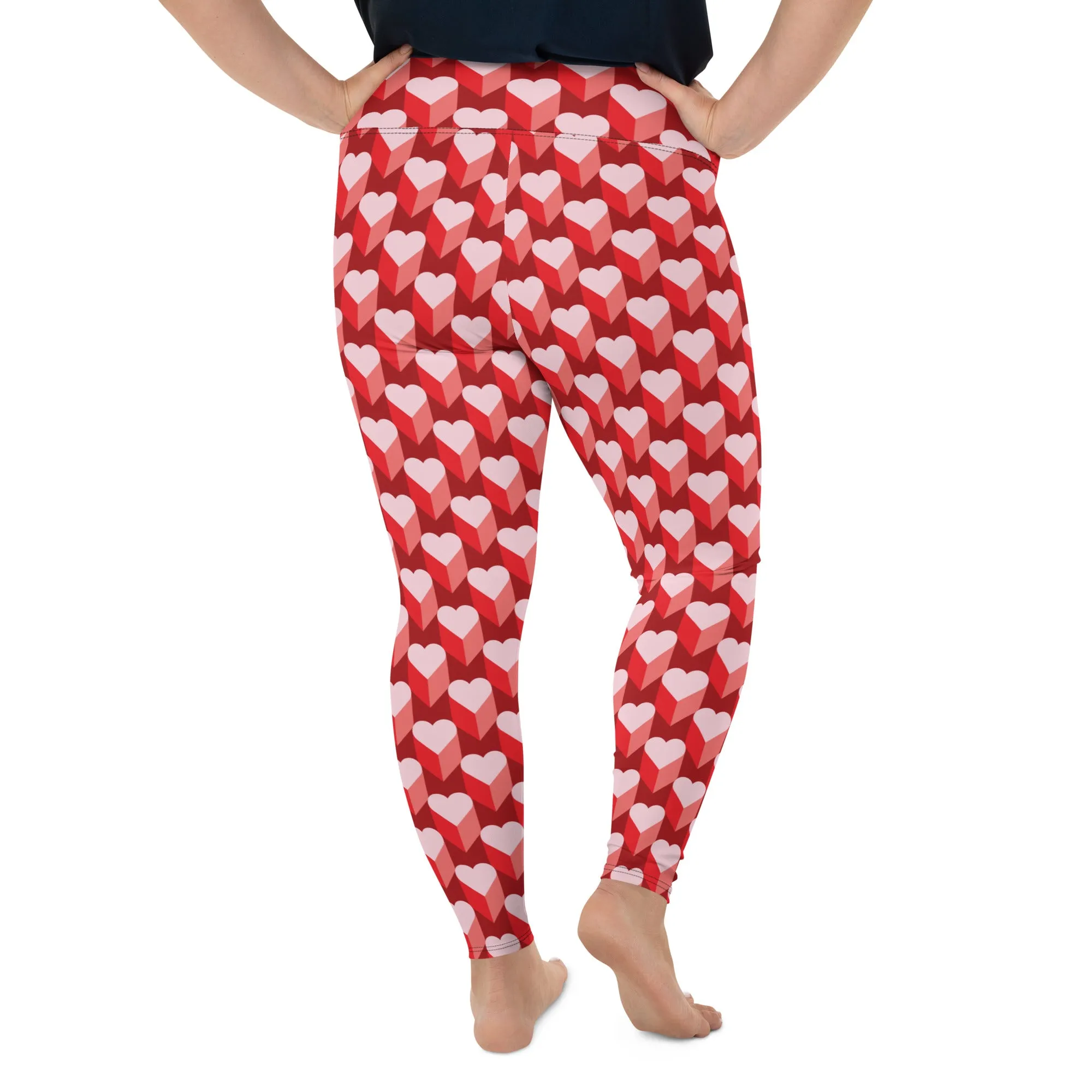 Valentine's Day Heart Plus Size Leggings