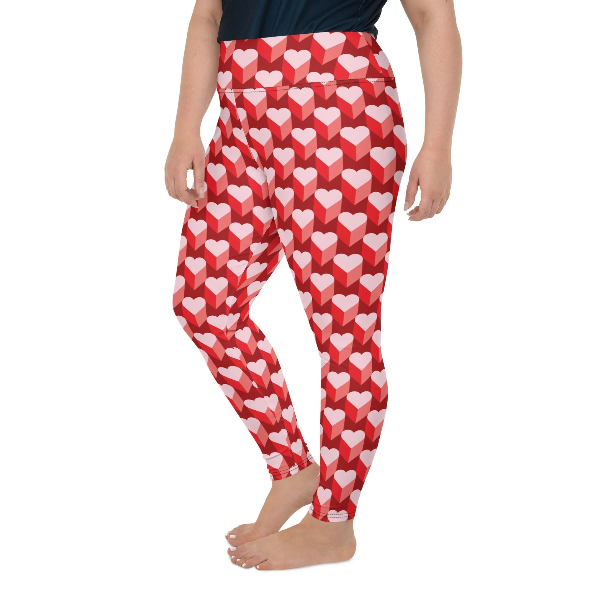 Valentine's Day Heart Plus Size Leggings