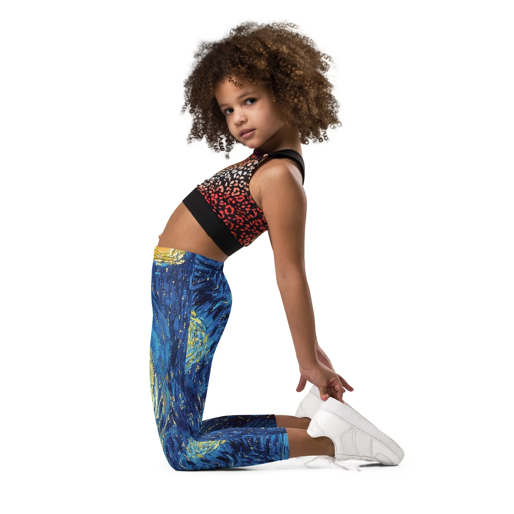 Van Gogh Inspired Starry Night Kids Leggings