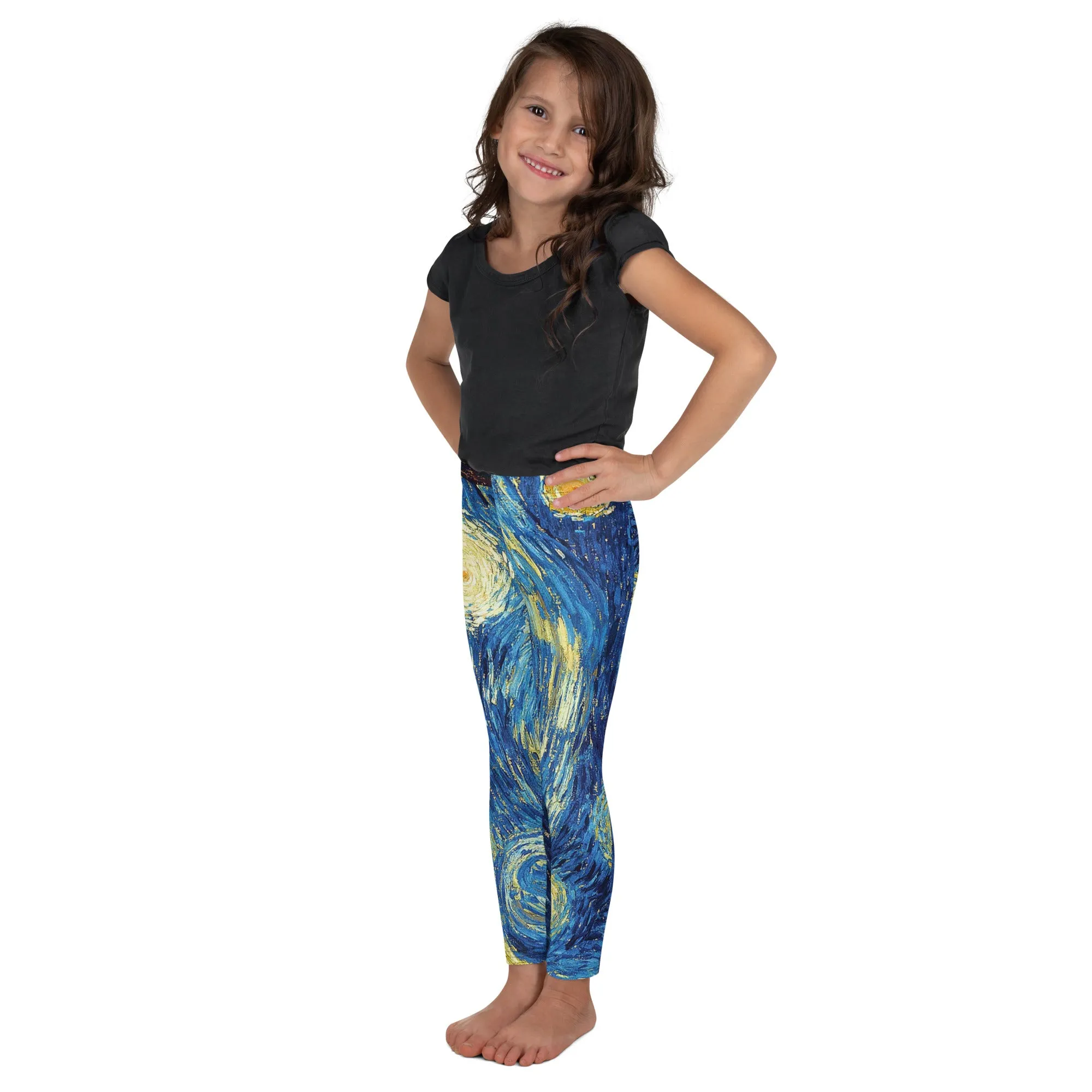Van Gogh Inspired Starry Night Kids Leggings