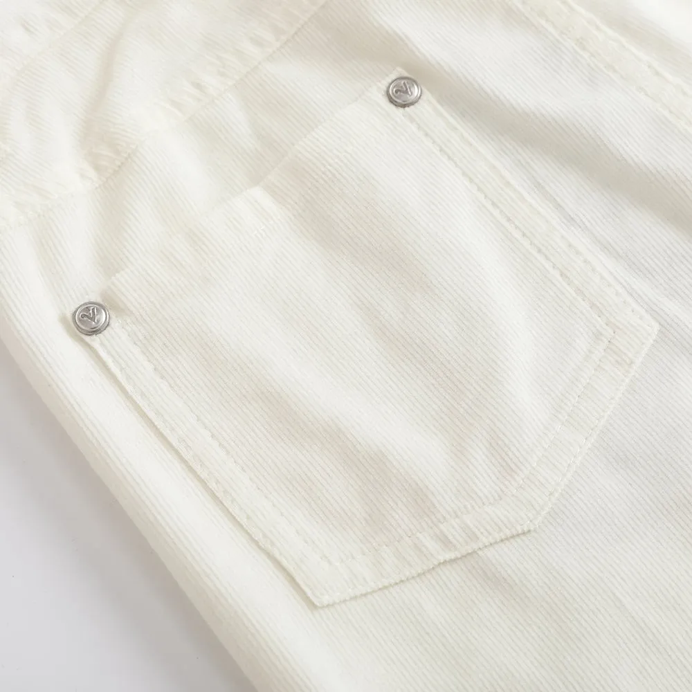 Vauva FW23 - Girls Embroidered Flared Pants (White)
