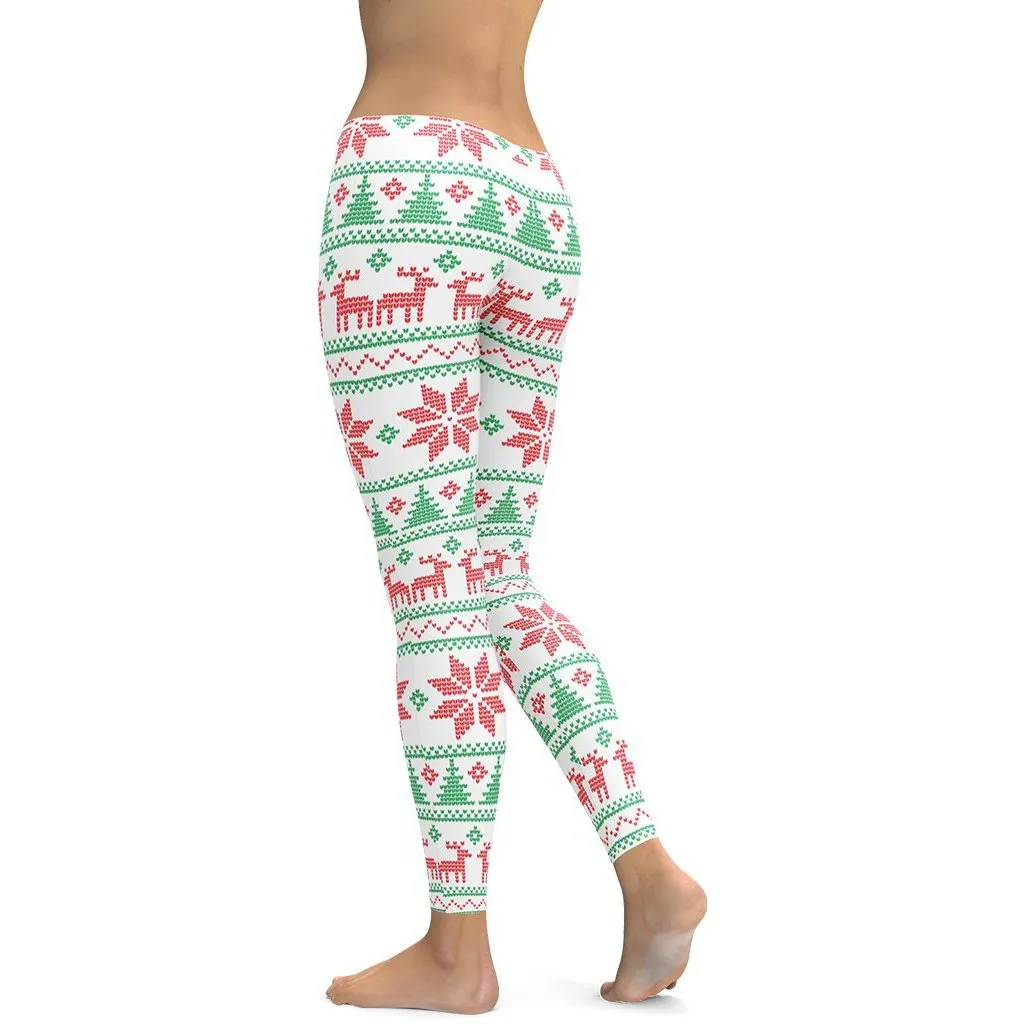 Vintage Knit Print Leggings