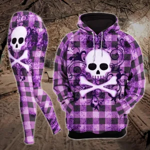 Violet Skull Cross Bone Combo Hoodie and Leggings