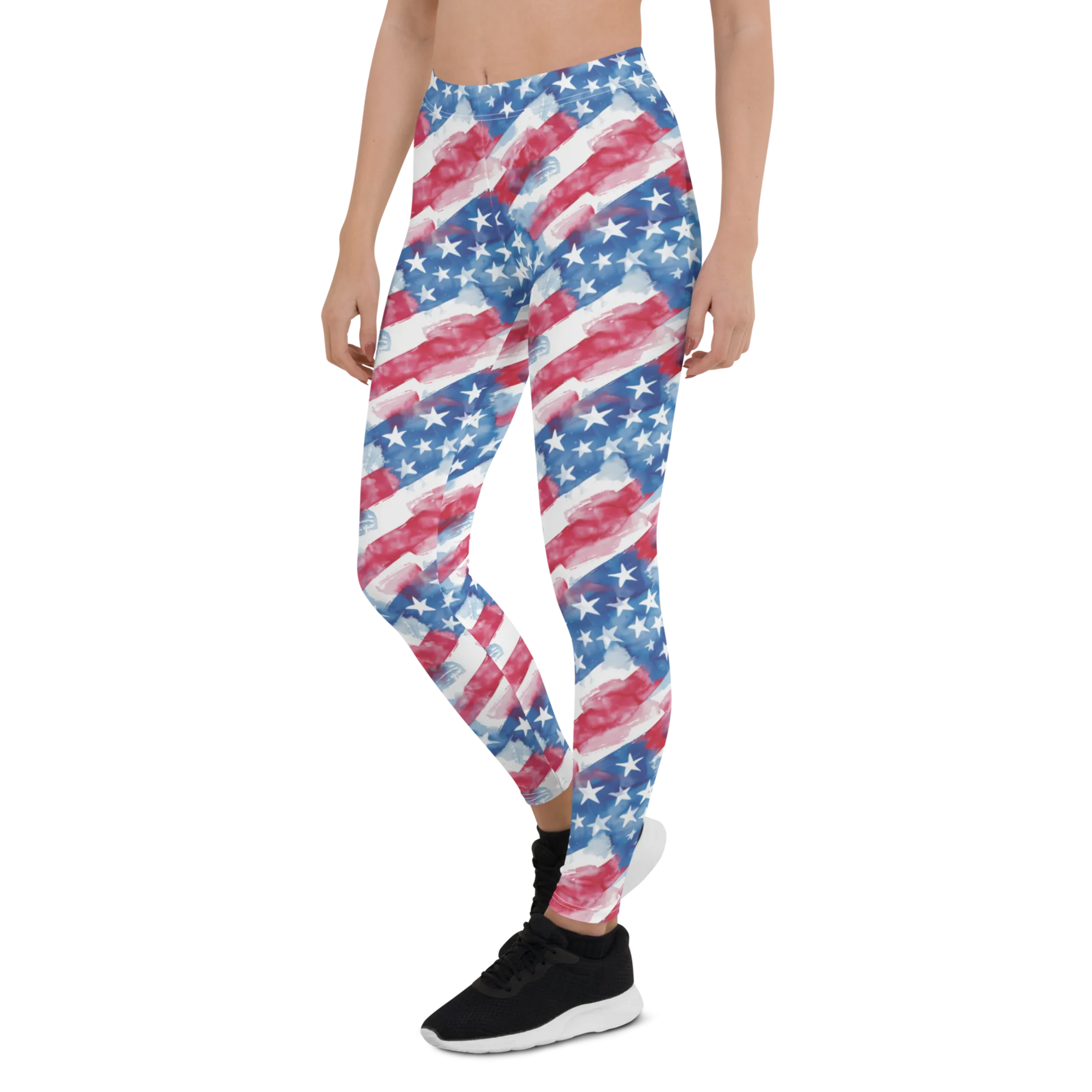 Watercolor Patriot Leggings