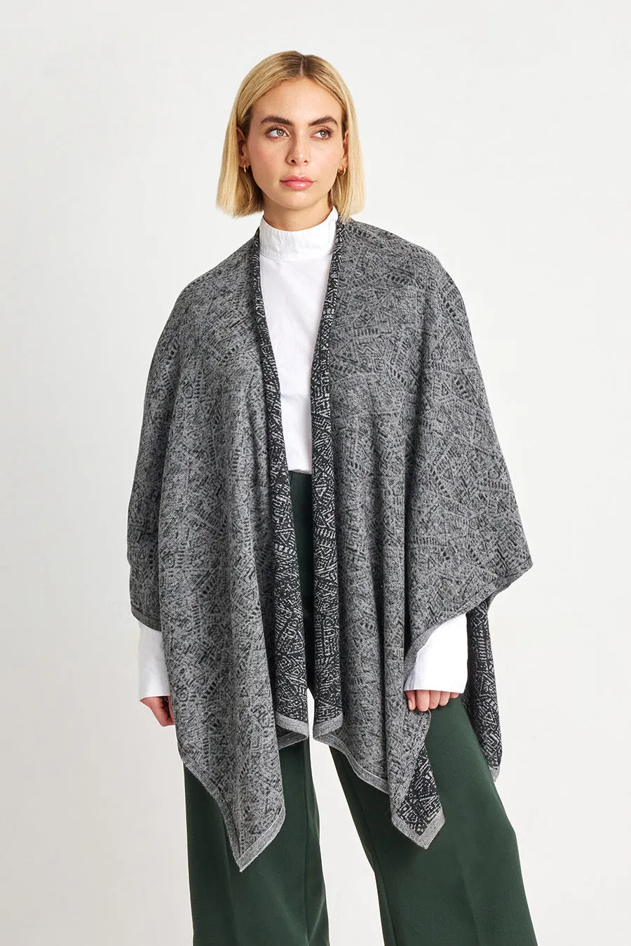 Web Poncho Baby Alpaca Color Nuage