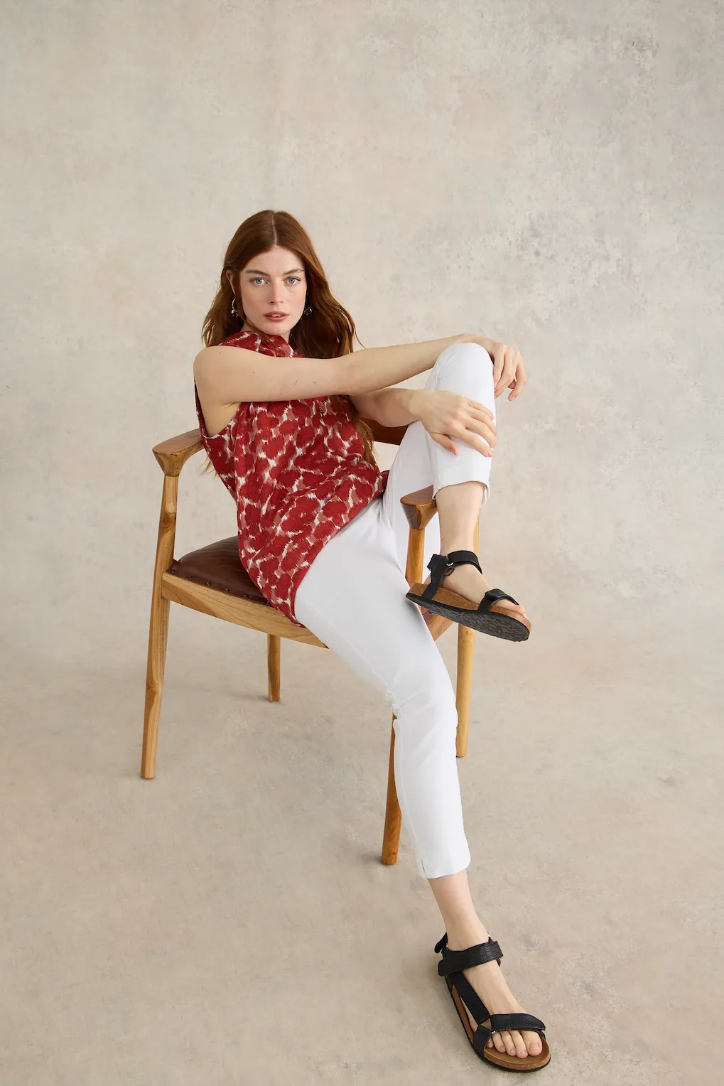 White Stuff Janey Crop Legging in Nat White