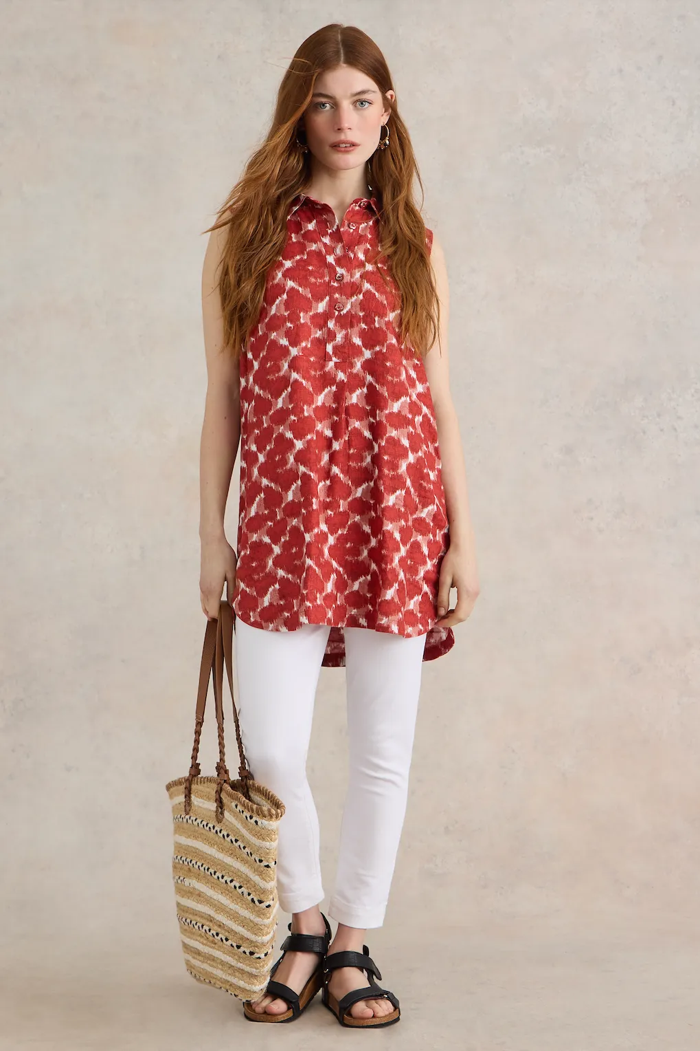 White Stuff Janey Crop Legging in Nat White