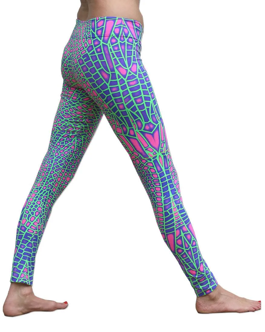 Wide waistband Leggings : Acid Dragonfly