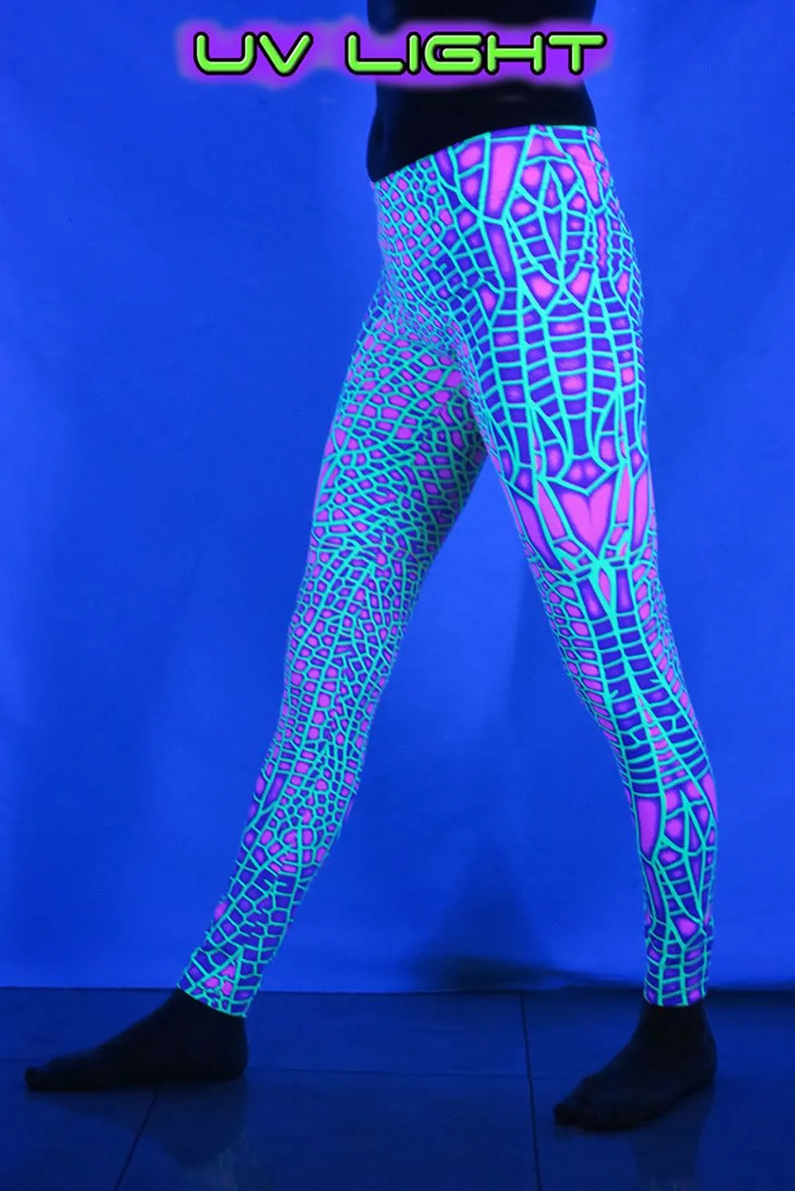 Wide waistband Leggings : Acid Dragonfly