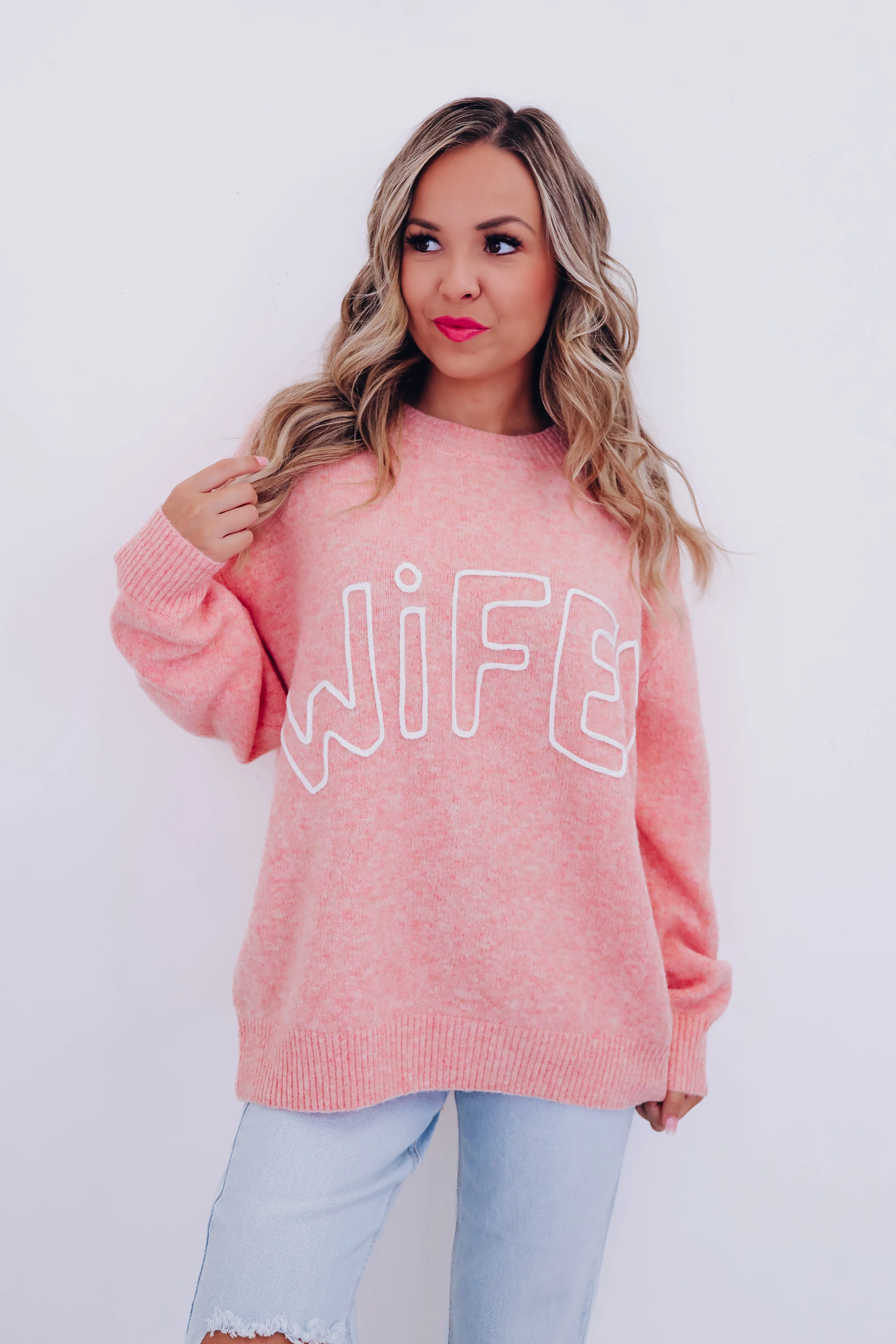 Wifey Heart Oversized Sweater