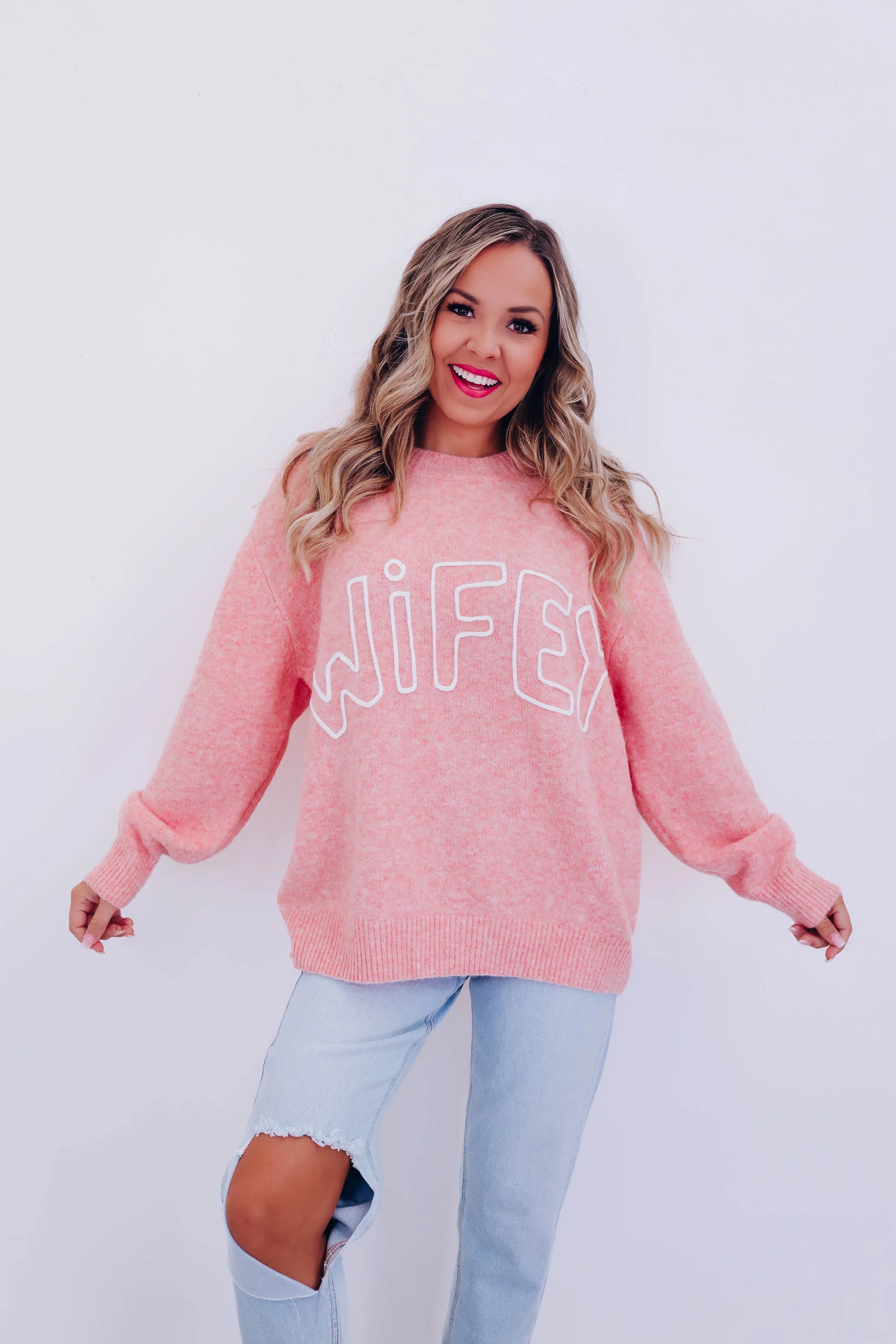 Wifey Heart Oversized Sweater