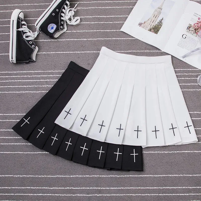 Women Harajuku Sweet Fresh Feeling High Waist Pleated Skirt