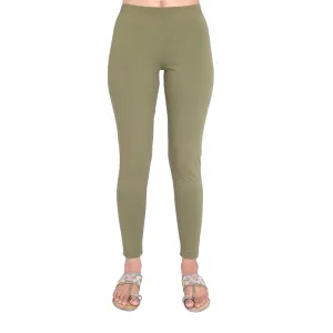 Women Olive Ankle Length Legging