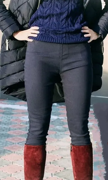 Women's Autumn/Winter Casual Skinny High-Waist Elastic Leggings