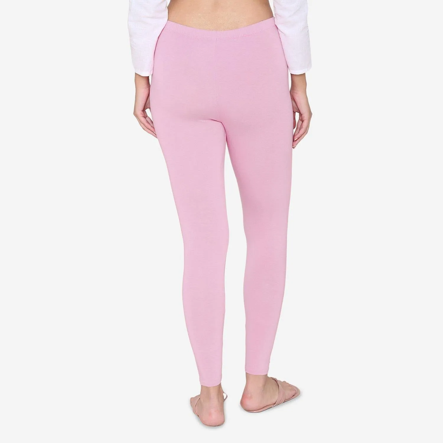 Women's Cotton Ankle leggings (Free Size) - Royal Pink