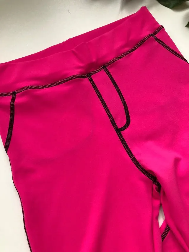 Women's Fitness Slim Hip Leggings With Pockets