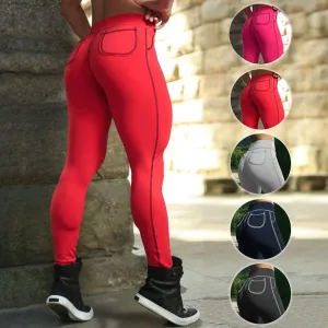 Women's Fitness Slim Hip Leggings With Pockets