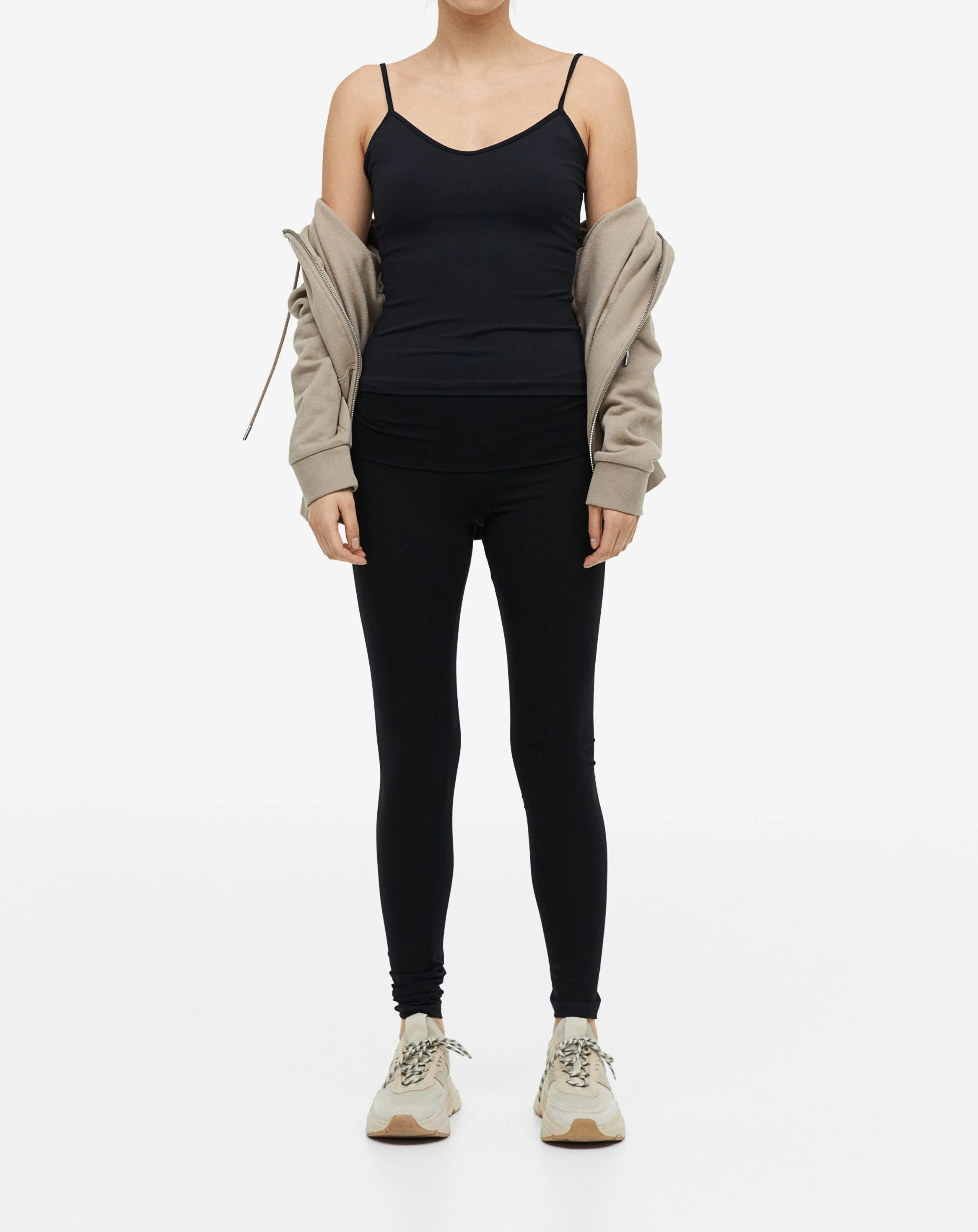 Womens High Waisted Before After Maternity Leggings