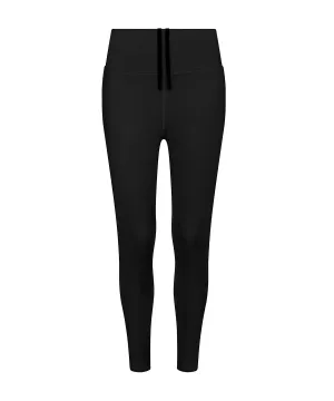 Womens recycled tech leggings | Jet Black