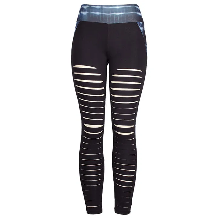 Women's Summer High Waist Polyester Fitness Leggings