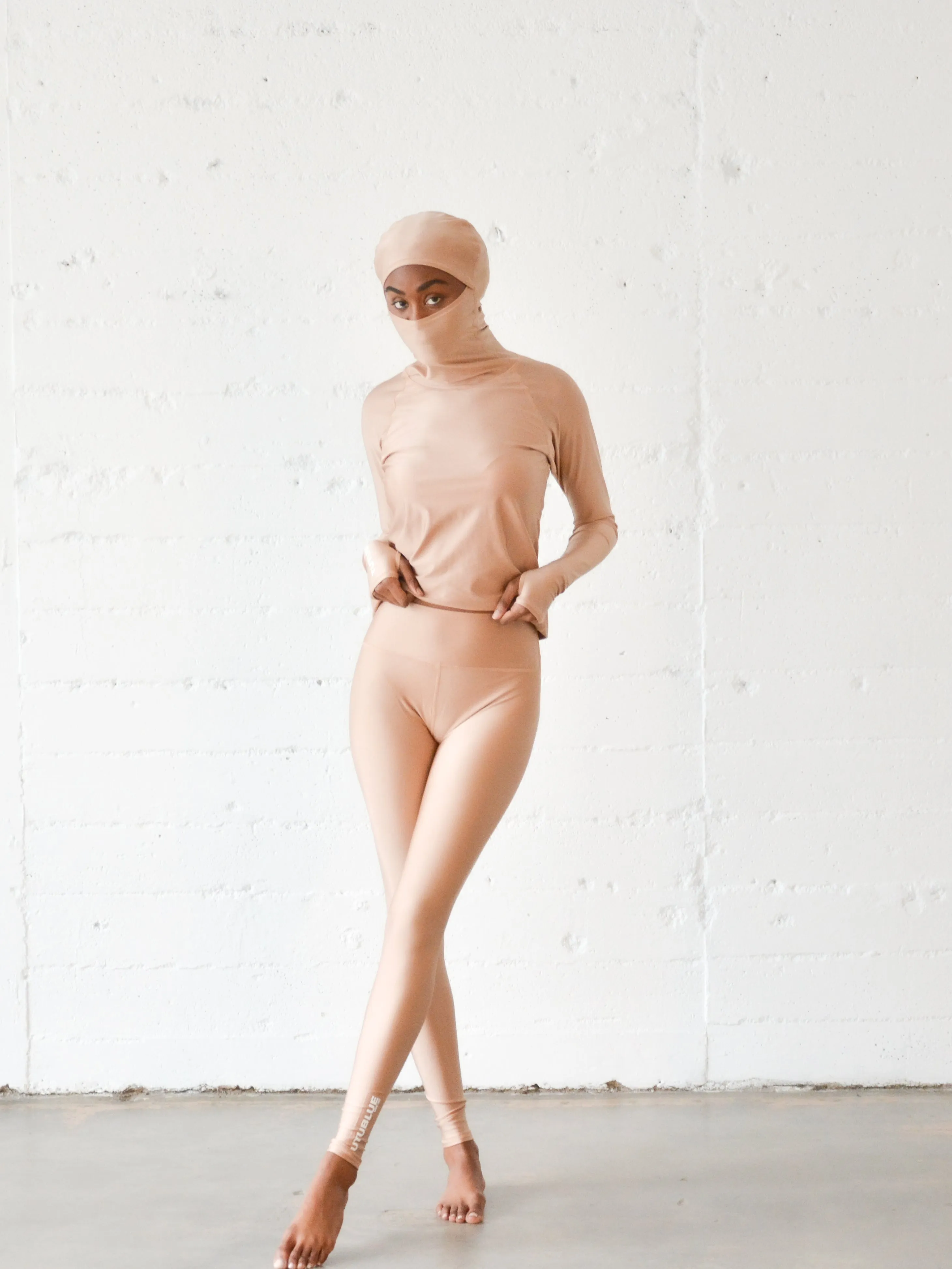 WOMEN'S SWIM LEGGINGS  - BEIGE