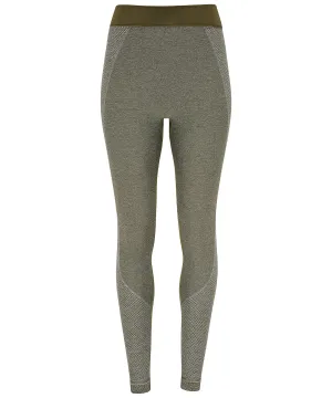 Womens TriDri® seamless 3D fit multi-sport sculpt leggings | Olive