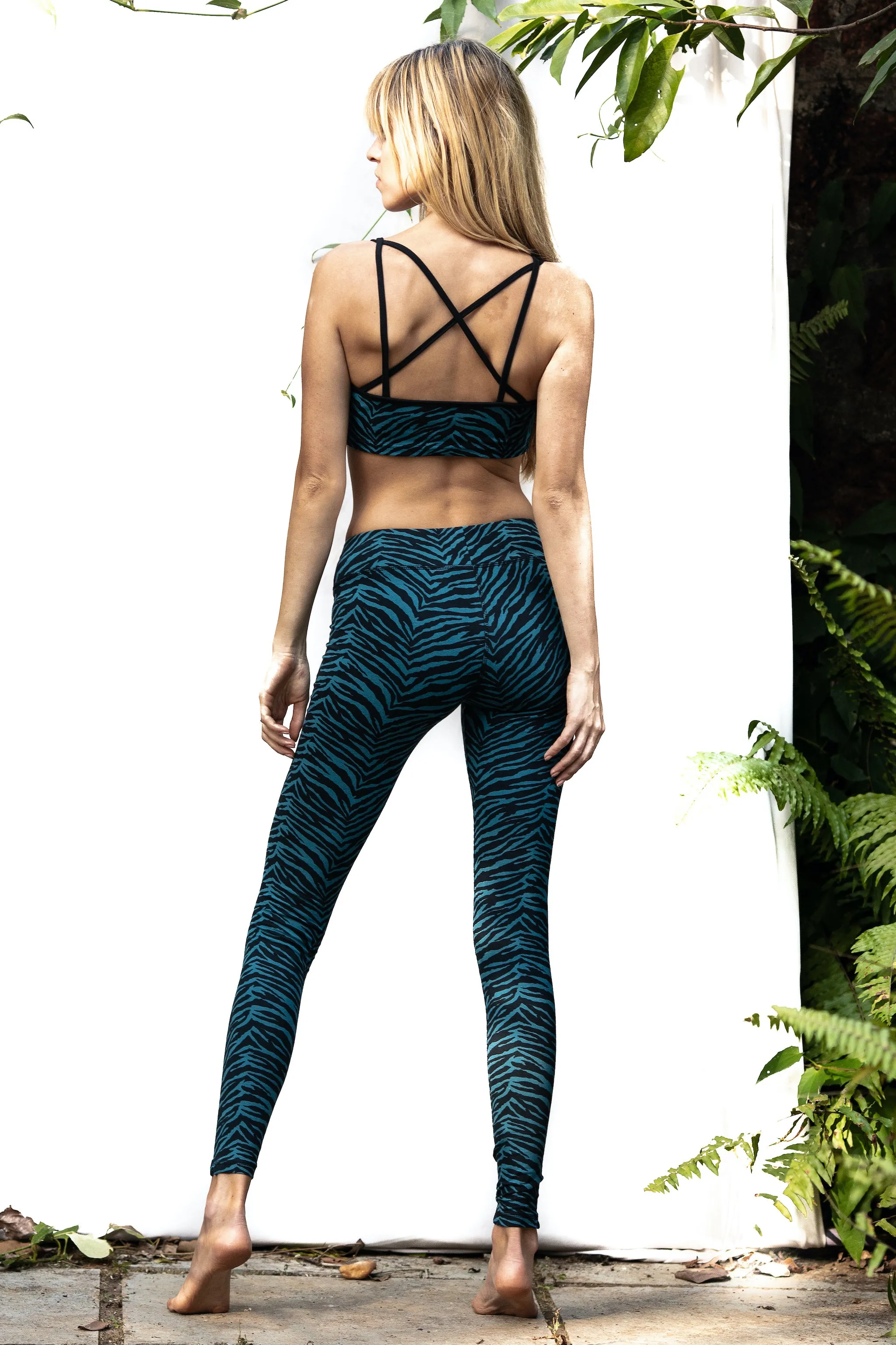 Zebra Leggings - Tosca Black